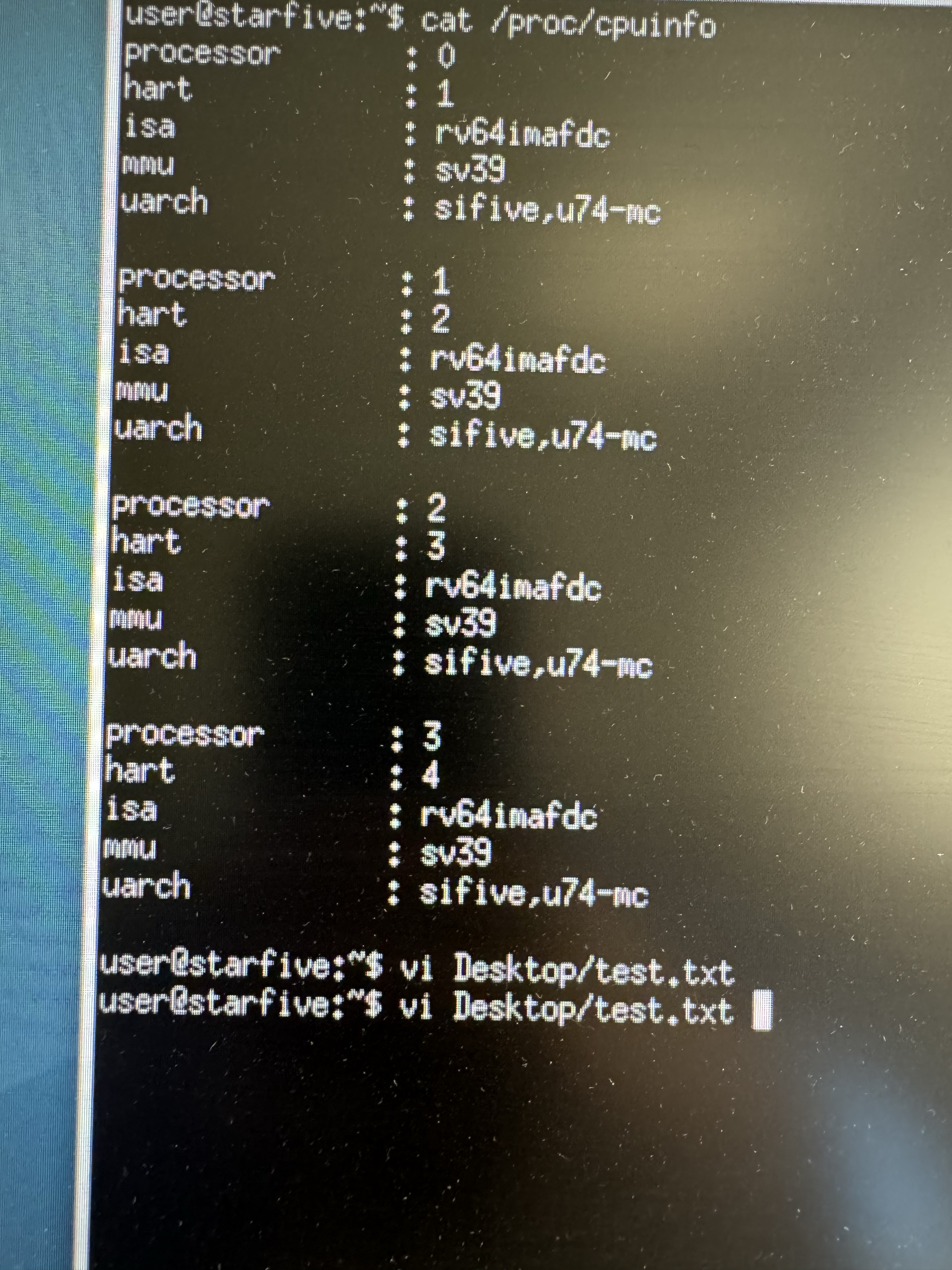 RISC-V (risc64) board StarFive VisionFive2 running Debian Linux